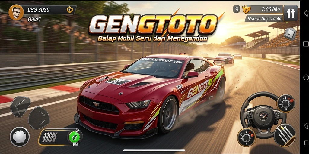 Gameplay seru GENGTOTO dalam balapan menantang.