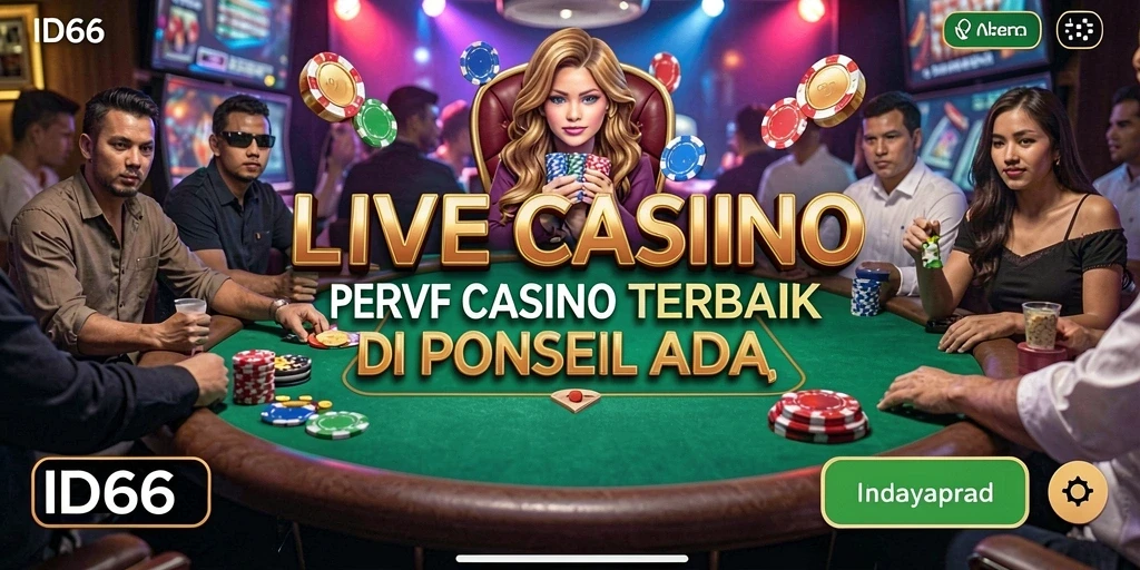 Tampilan gameplay Live Casino yang memukau dan interaktif di ID66.