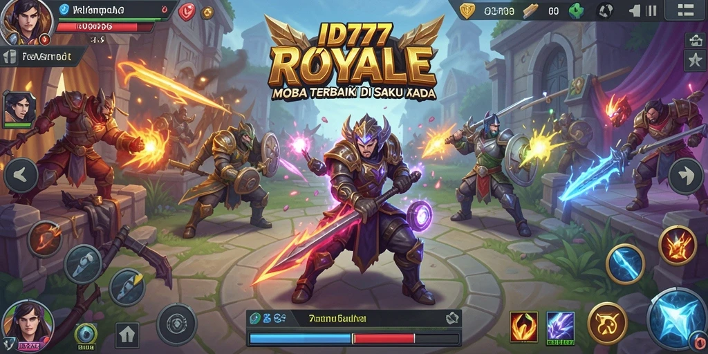 Gameplay seru dan intens dari ID777 dalam pertempuran MOBA.