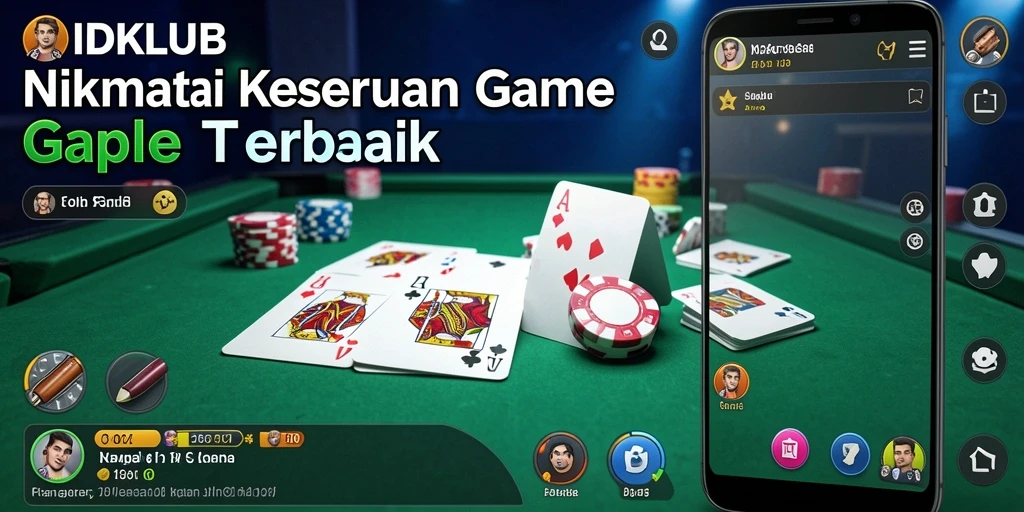 Tampilan gameplay seru Gaple di IDKLUB yang mengasyikkan.