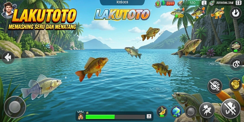 Gameplay LAKUTOTO yang seru dengan pengalaman memancing yang realistis.