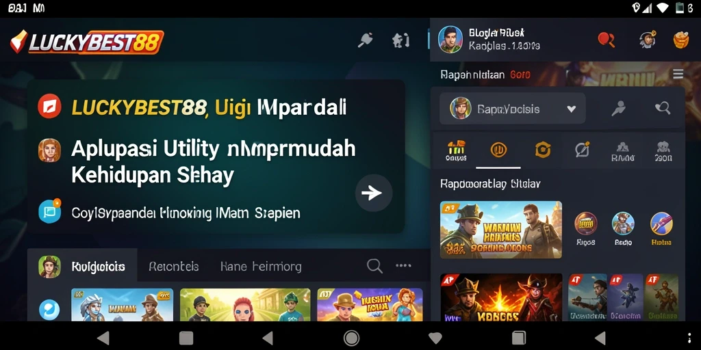 Tampilan antarmuka utama LUCKYBEST88 yang sederhana dan praktis.