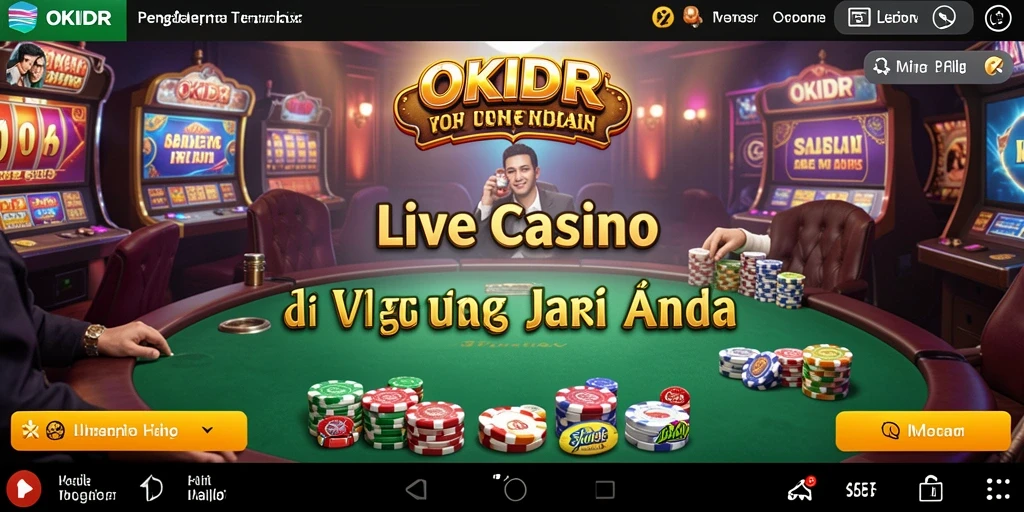 Tampilan gameplay Live Casino di OKIDR yang menarik.