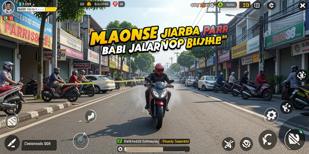 Screenshot PARIS88 menampilkan momen balapan yang mendebarkan.