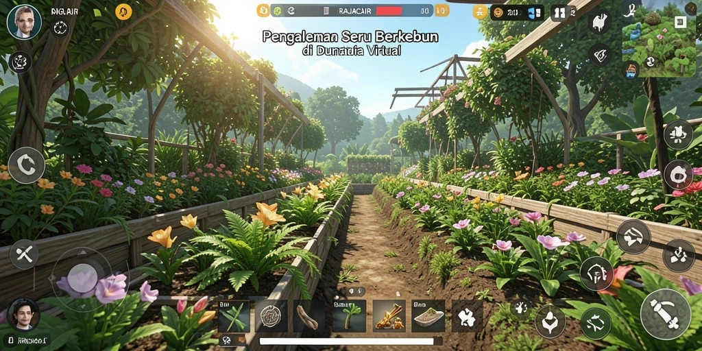 Gameplay seru dalam berkebun dan memelihara hewan di RAJACAIR.
