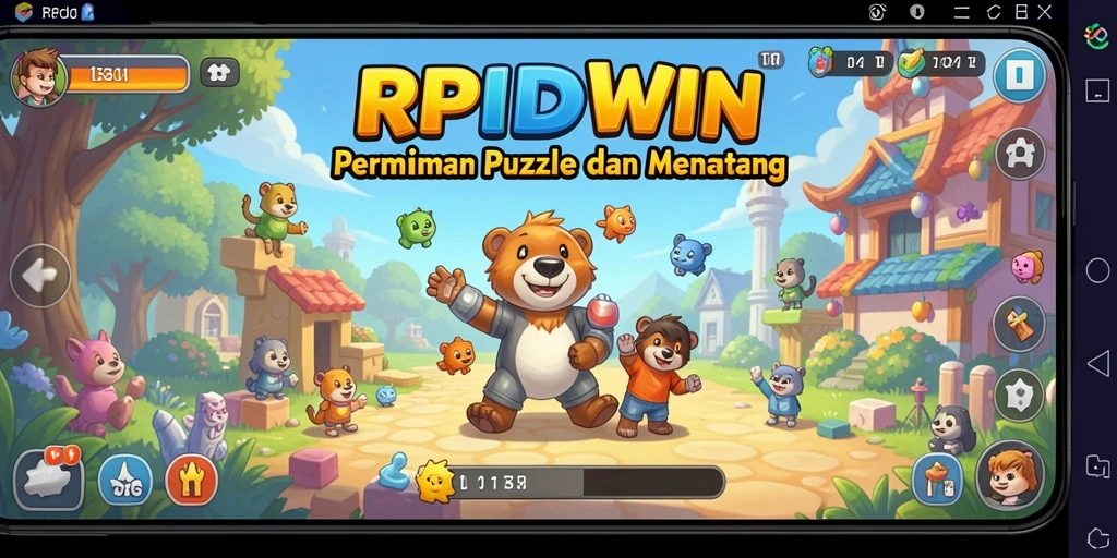 Tampilan gameplay menantang di RPIDWIN dengan berbagai puzzle menarik.