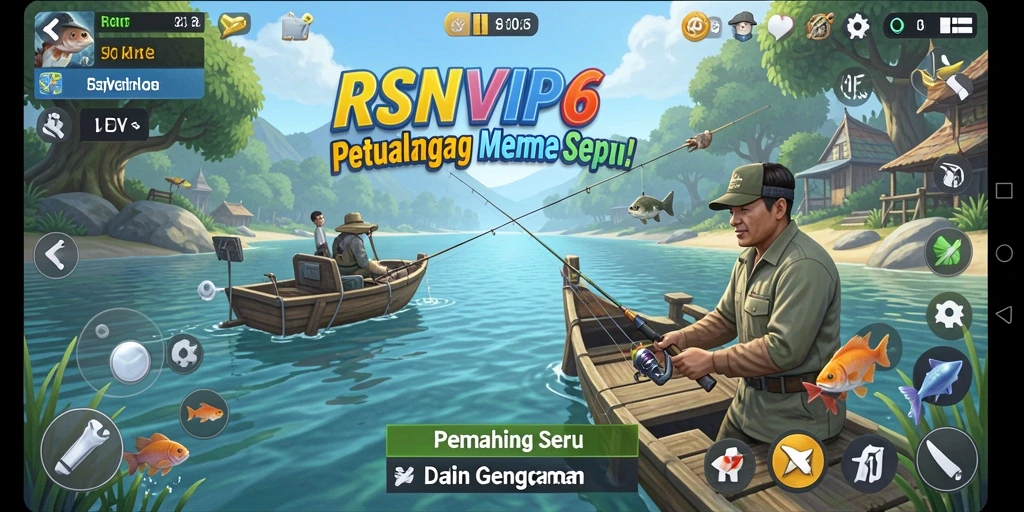 Screenshot gameplay RSNVIP6 menunjukkan pengalaman memancing yang menakjubkan dan interaktif.