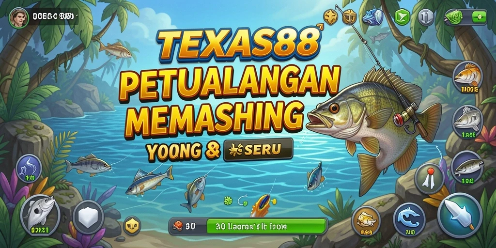 Screenshot utama TEXAS88 menampilkan gameplay memancing yang menarik.