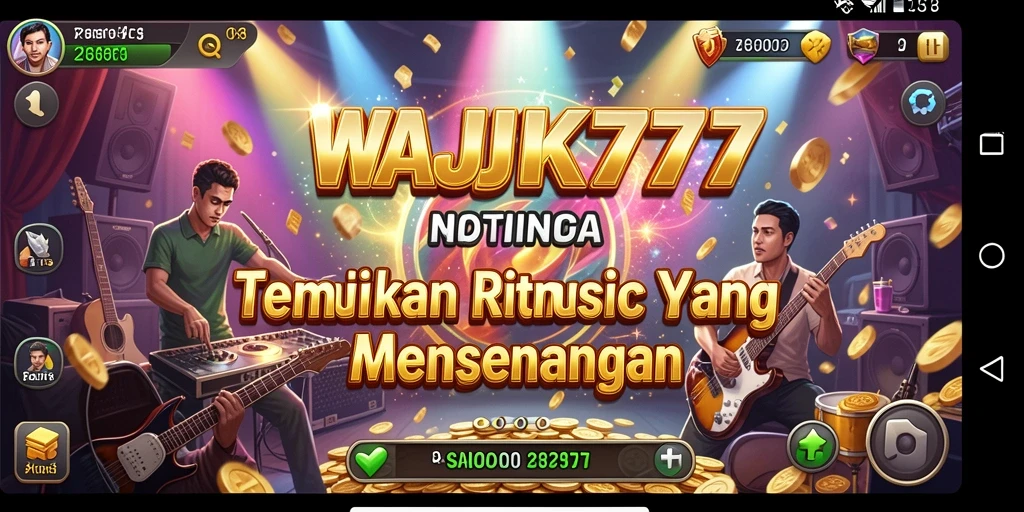 Tampilan gameplay WAJIK777 menampilkan pengalaman musik yang interaktif.
