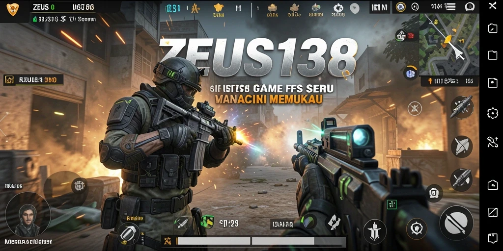 Tampilan gameplay seru dan intens dari ZEUS138 saat pertempuran berlangsung.
